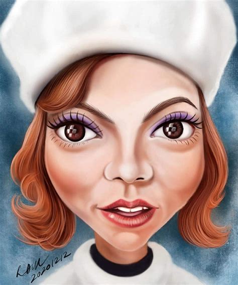 Anya Taylor-Joy* in 2021 | Celebrity caricatures, Funny caricatures, Caricature
