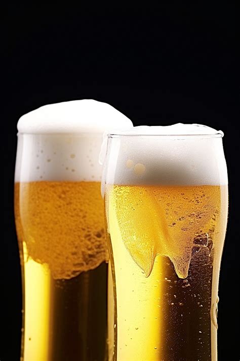 Two Glasses With Frothy Beer Background Wallpaper Image For Free ...