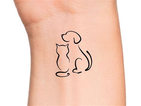 Cat and Dog Temporary Tattoo / Animal Tattoos - Etsy