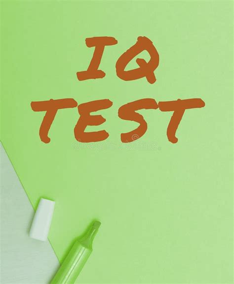 Hand Writing Sign Iq Test. Word Written on Attempt To Measure Your ...