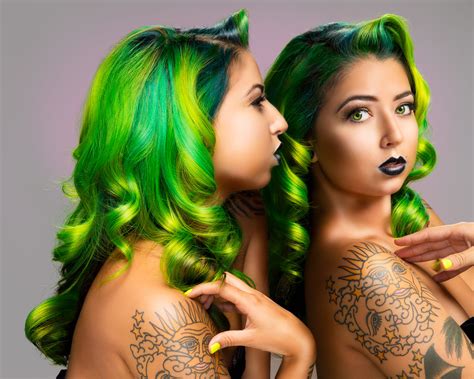 Green | More from the twins series for Bella Salon. Model: H… | Flickr