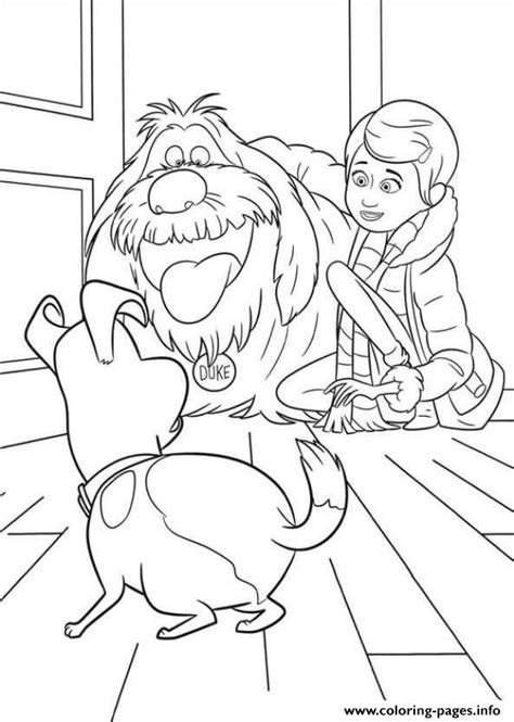 Duke Surprise Max Secret Life Of Pets Coloring page Printable