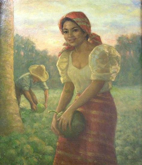 Fernando Amorsolo - Girl with Coconut | Filipino art, Philippine art, Painting