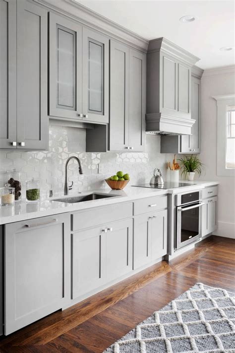 50+ Light Gray Kitchen Cabinets ( COOL & MOODY ) Grey Cabinets | Grey ...