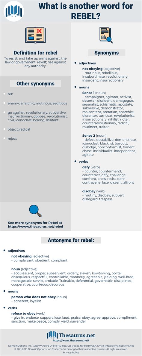 REBEL: 756 Synonyms and 252 Antonyms | Thesaurus.net