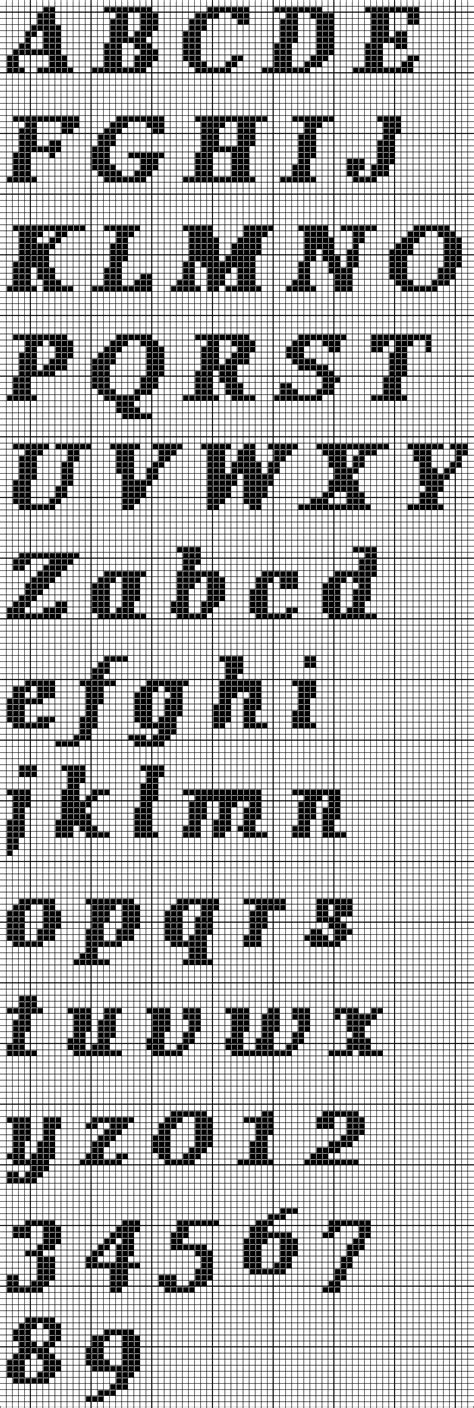 yarntree.com chart for counted cross stitch alphabet that can be used ...
