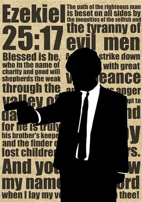 EZEKIEL 25:17 - Pulp Fiction Poster (Digital Download) from GangsterFlick.com | Pulp fiction ...