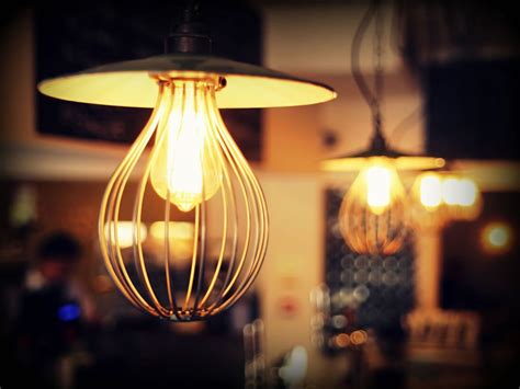 Pub design, Ceiling lights, Edison light bulbs