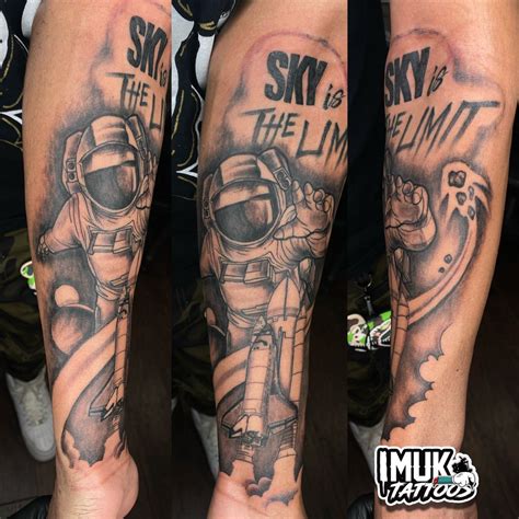 Astronaut with Spaceship Ig: @inkmeup_kevo | Half sleeve tattoos designs, Forearm sleeve tattoos ...