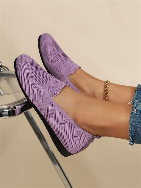 Women's Breathable Mesh Fabric Flat Shoes | noracora