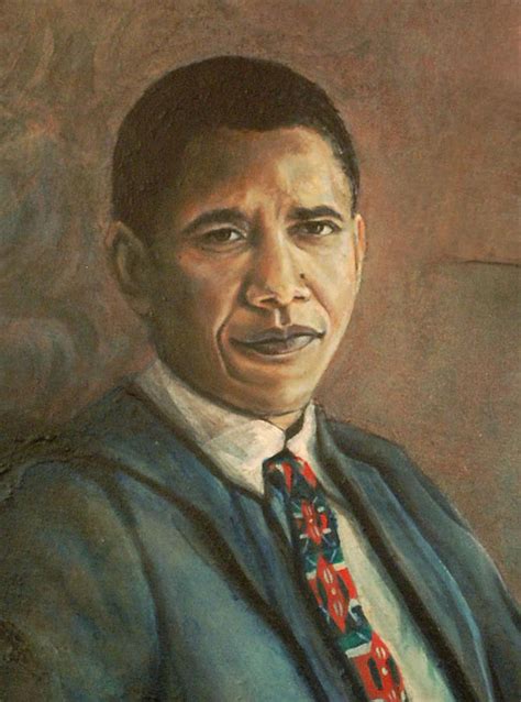 Obama Portrait Painting by Arlinda Henderson