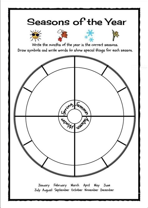 months/seasons Seasons Worksheets, Seasons Activities, Science ...