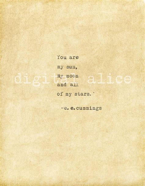 VINTAGE TYPEWRITER PRINT e.e.cummings Love Quote -Instant Download -printable quote -you are my ...
