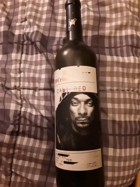 19 CRIMES SNOOP Dog empty Cali Red wine bottle with his image burned on cork $3.33 - PicClick
