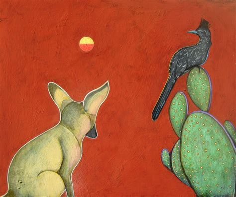 Painting : "Coyote and Roadrunner" (Original art by Phyllis Stapler)