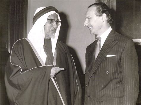 Sheikh Ali bin Abdullah Al-Thani and David Ormsby-Gore, Minister of State for Foreign Affairs ...