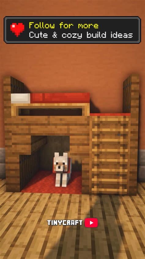 Minecraft Dog Bed 🐶 : An immersive guide by Tinycraft - Minecraft Building Ideas