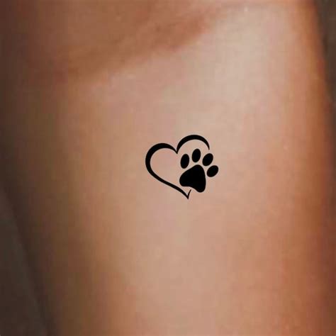 Dog Paw Print Memorial Tattoos