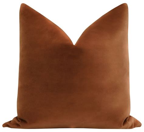 Sonoma Velvet // Rust | Designer fabric pillows, Leather pillow, Green ...