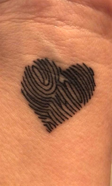 Two finger print makes heart | Fingerprint heart tattoos, Thumbprint tattoo, Fingerprint tattoos