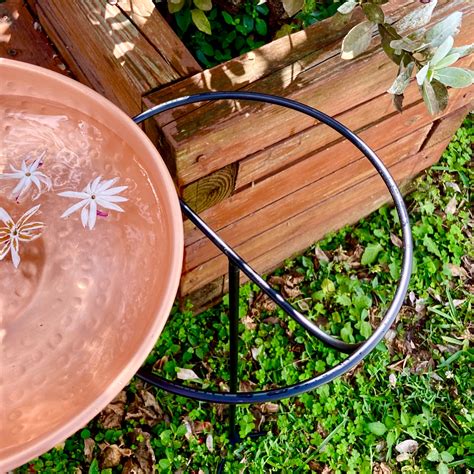 Solid Copper Bird Bath With Stake Hammered Copper Bird Bath Bowl With Iron Stand Large Copper ...