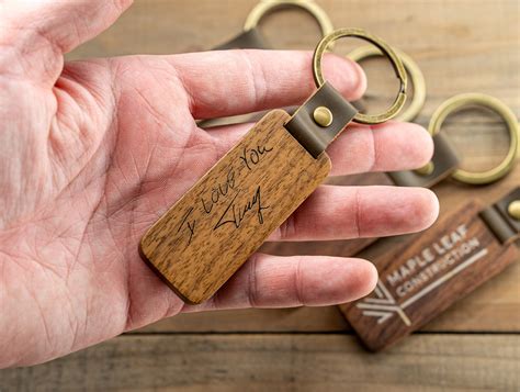 Custom Keychain Luxury Wooden Keychain gift personalized | Etsy