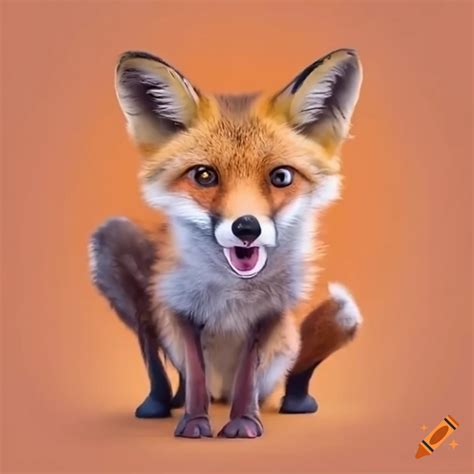 Surprised fox wearing socks