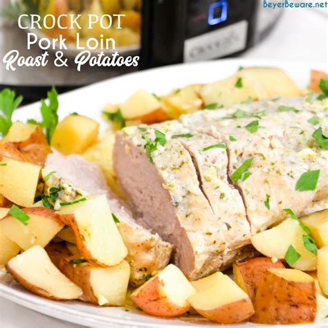 Crock pot pork loin roast and potatoes is an easy dump and go crock pot pot ranch pork loin ...