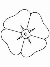 Easy Poppy Flower coloring Page  Download Print Or Color Online For Free sketch template