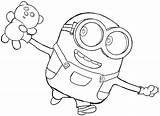 Coloring Pages For Minions sketch template