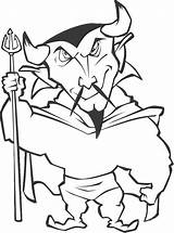 Demon With Pitchfork Coloring Page  Free Printable Coloring Pages For Kids sketch template
