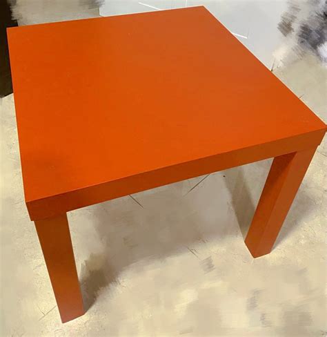 IKEA orange side table ( removable ), Furniture & Home Living ...