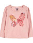 Pink Toddler Butterfly Graphic Tee | carters.com