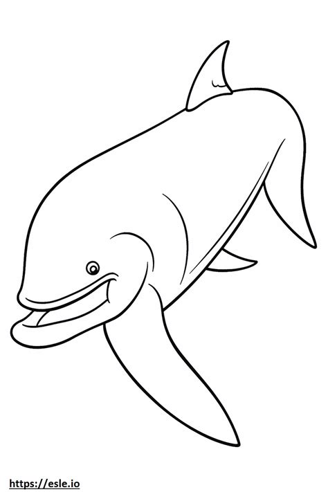 Blue Whale Friendly coloring page
