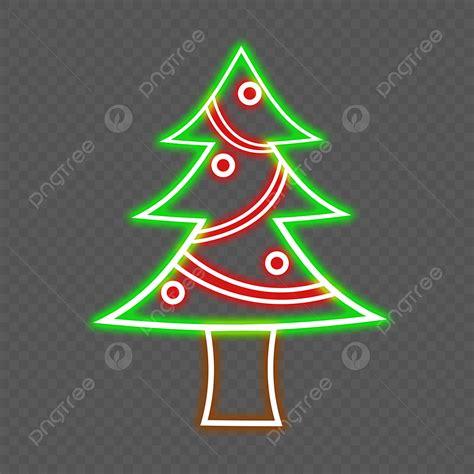 Neon Christmas Clipart Transparent Background, Neon Christmas Tree Clip Art, Clip Art, Christmas ...