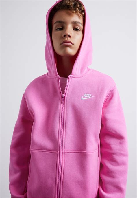 Nike Sportswear CLUB TRACKSUIT UNISEX SET - Tracksuit - playful pink/white/pink - Zalando.co.uk