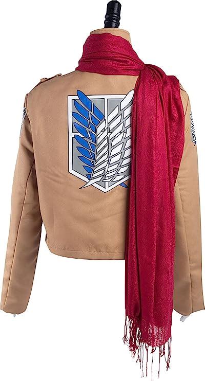 Mikasa Ackerman Cosplay Jacket with Scarf