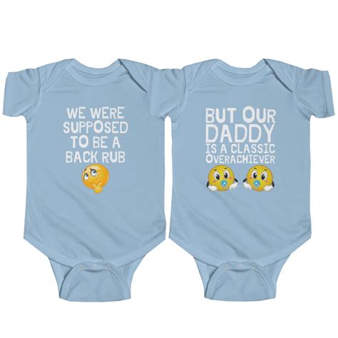 Funny twins outfit / Bodysuit set for twin babies / Gift for twins / Twins clothing / Funny ...