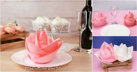 Table Napkin Folding Rose