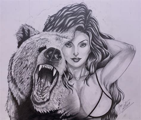 Girl with bear by mento123 on DeviantArt