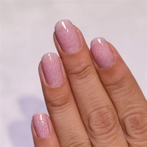 Sweet Pea - Seashell Pink Holographic Sheer Jelly Nail Polish by ILNP