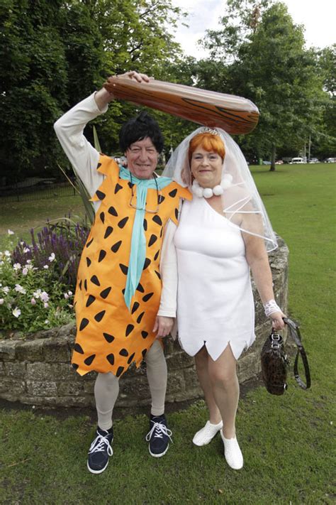 Wrexham couple dress as Fred and Wilma for Flintstones-themed wedding - Daily Star