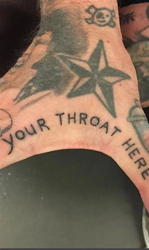 Your throat here | Hand tattoos for guys, Tattoos for guys, Knuckle tattoos