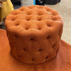 Round Tufted Ottoman Upholstered Ottoman Coffee Table Tufted - Etsy