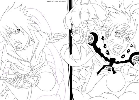 Naruto / Sasuke Final Battle - Lineart by RamzyKamen on DeviantArt