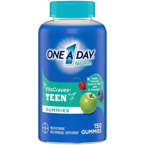 One A Day For Him Teen Multivitamin Gummies, 150 Count - Walmart.com