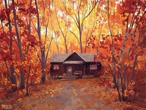 Autumn Cabin on Behance