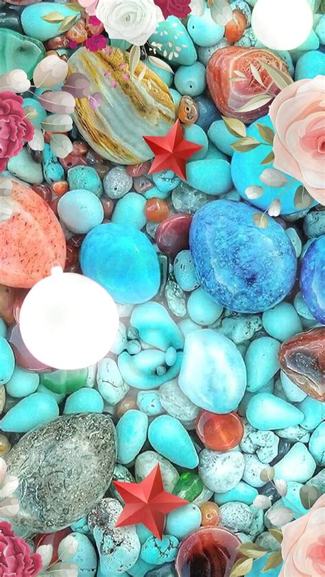 Colorful stones, aerial, blue, nature, starfish, summer, turqoise, HD ...