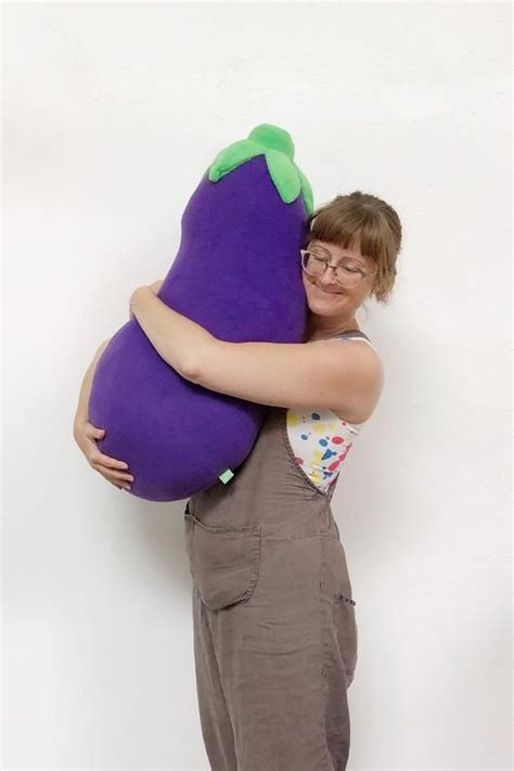 Eggplant Body Pillow Giant Vegetable Plush - Etsy