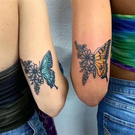 Matching Butterfly Tattoo Ideas For Sisters|Butterfly Tattoo Ideas